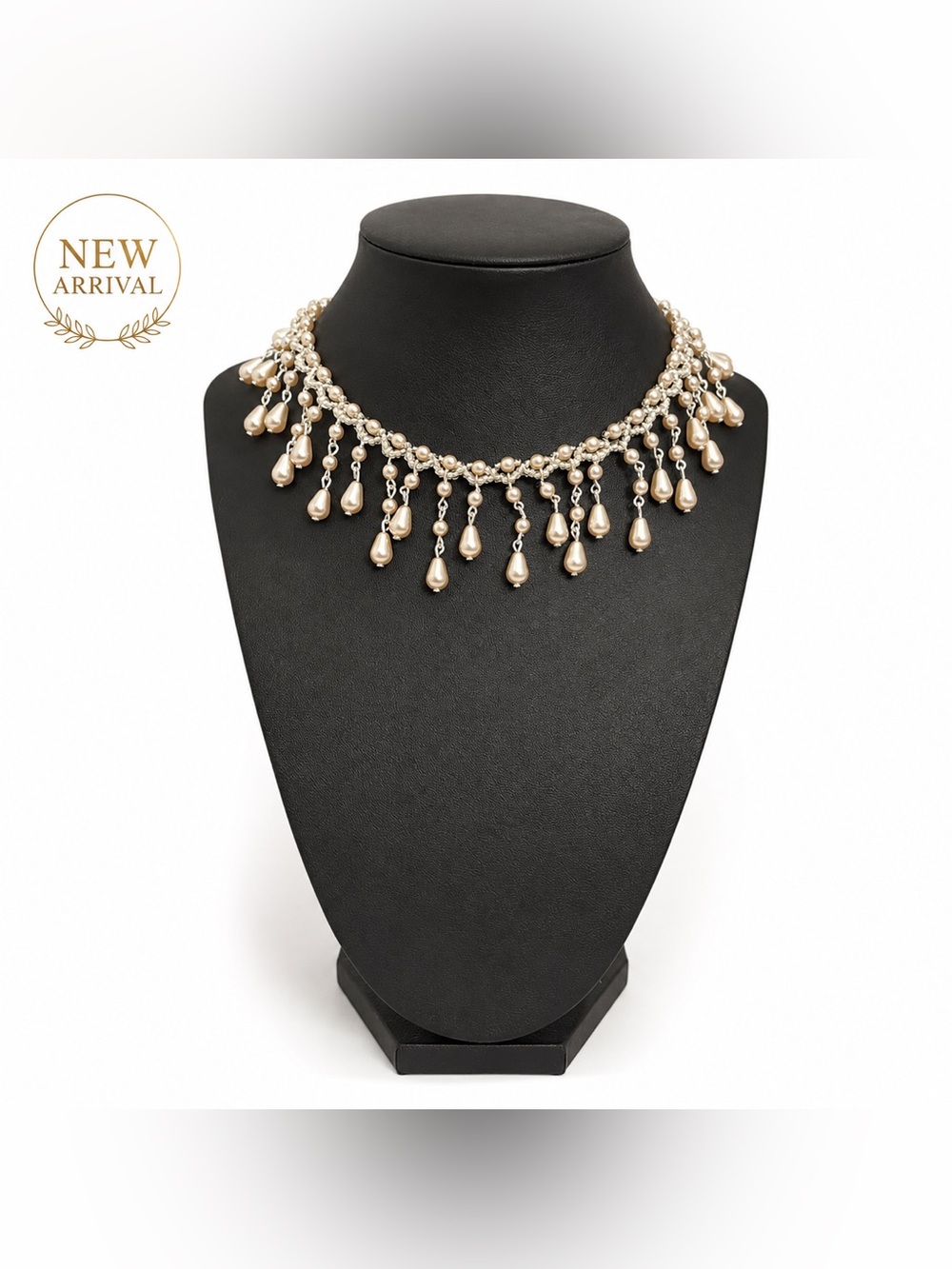 🤍 Caché Faux Pearl Fringe Statement Necklace 🤍